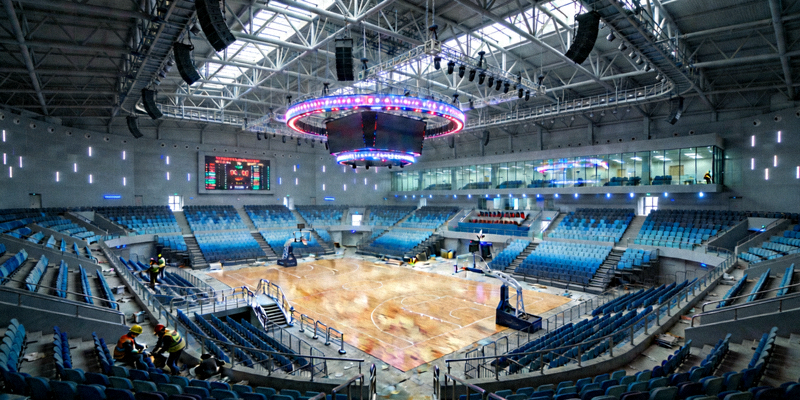 体育场馆建设场景 - 现代化体育馆内部设施